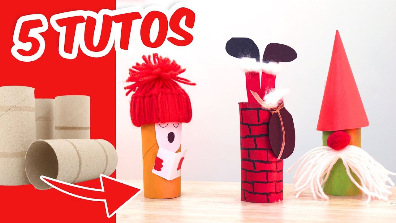 5 activités manuelles pour Noël avec des rouleaux de papier toilette